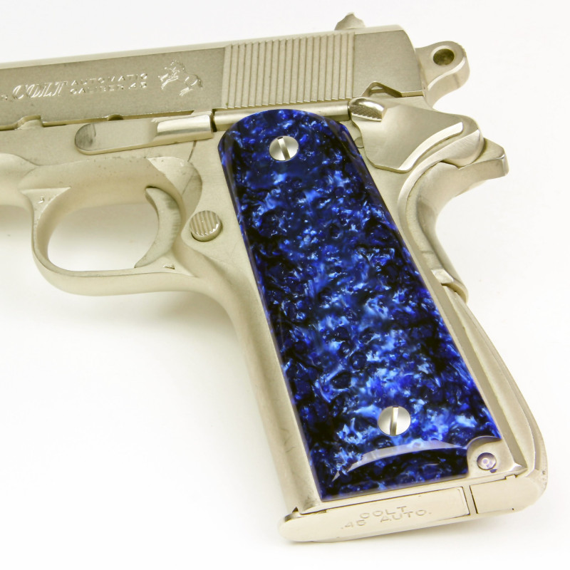 Colt 1911 ARCTIC BLUE Kirinite™ Grips Surface Smooth Attributes ...